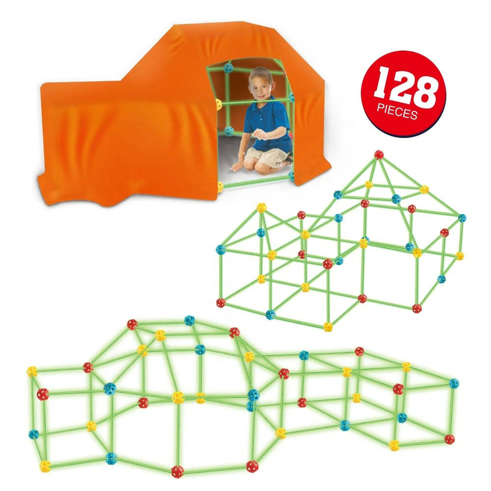 Fort Building Kit - Glow in the Dark - 128 pcs