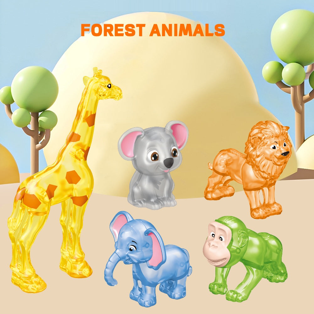 Magnet Building Blocks Safari Animals - 36 pcs