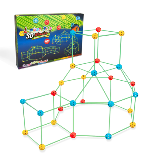 Fort Building Kit - Glow in the Dark - 128 pcs