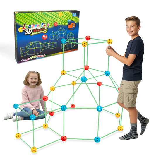 Glow in the Dark Fort Kit for Kids (128 PCS)