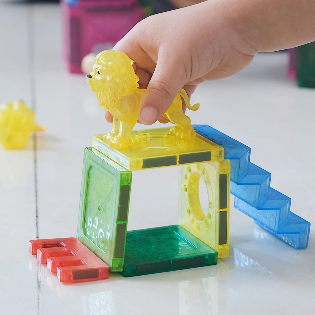 Magnetic Tiles Building Blocks - Safari Animals (36 pcs)