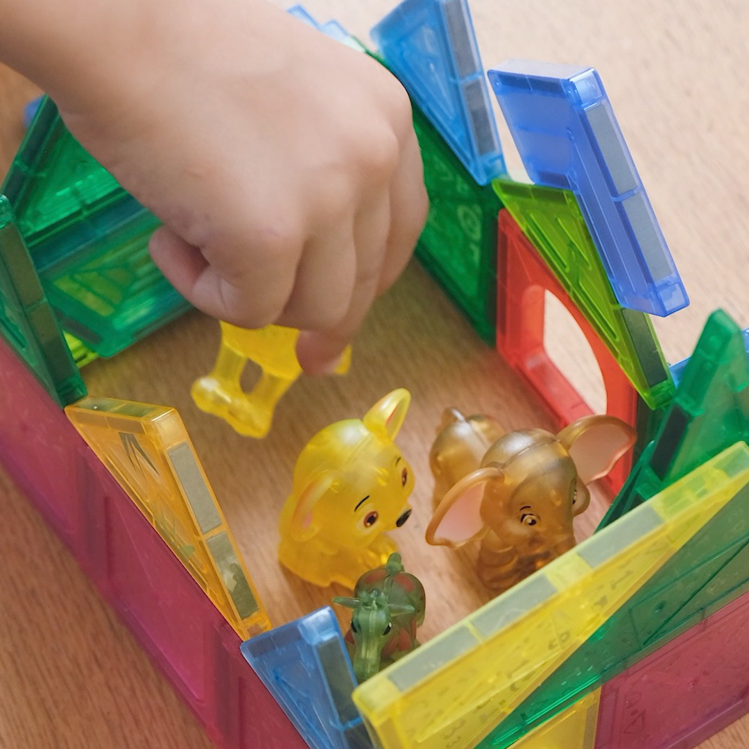 Magnetic Tiles Building Blocks - Safari Animals (36 pcs)